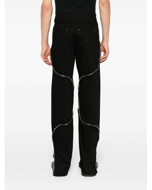 Jeans affusolati Rutile con zip di HELIOT EMIL in Black da Uomo