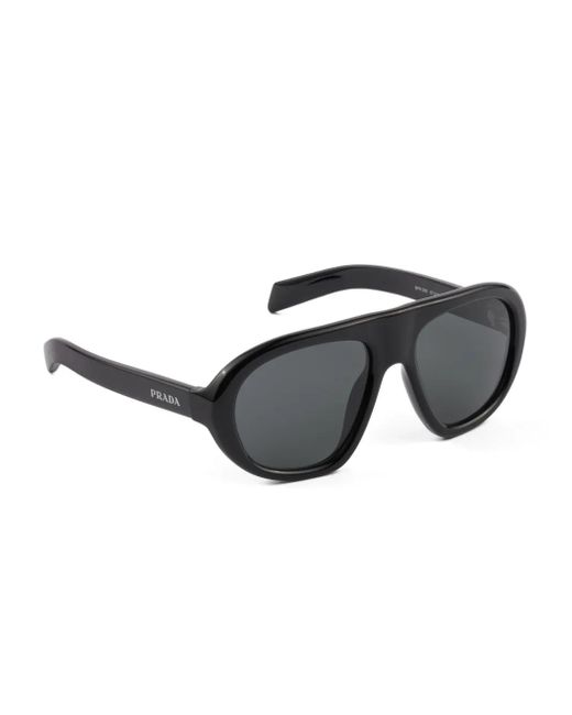Prada Black Pilot-Frame Sunglasses