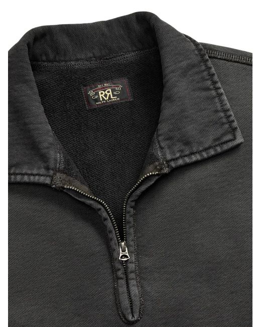 RRL Gray Zip-Up Sweatshirt for men