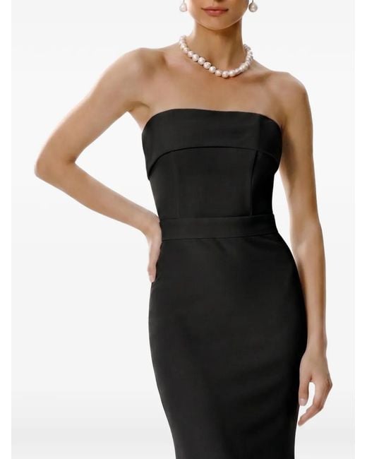 Framboise Black Asma Strapless Maxi Dress