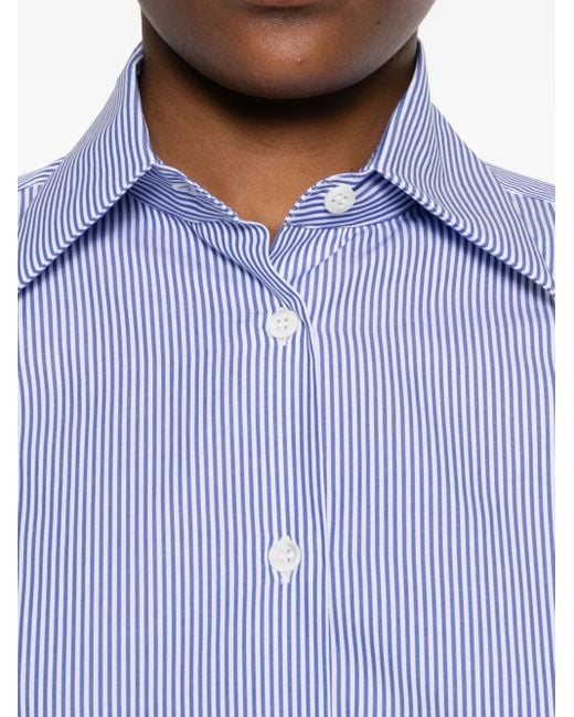 Chemise Rayée À Boutonnière Gea Mazzarelli en coloris Blue