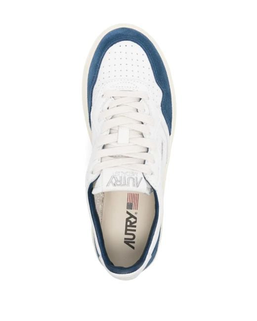 Autry Blue Low-Top Sneakers With Perforated Toe Box