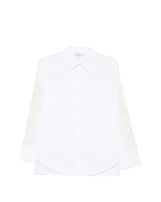 Whyci White Embroidered Long-Sleeve Shirt