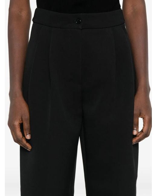 Frankie Shop Black Geknöpfte Hose mit Falten