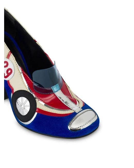 Pumps Con Design Patchwork di Moschino in Blue
