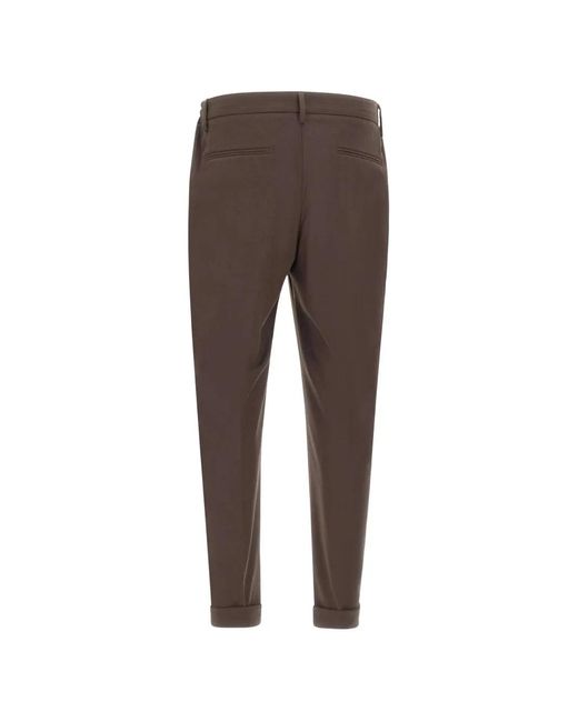 Devore Gray Pleated-Detail Trousers for men