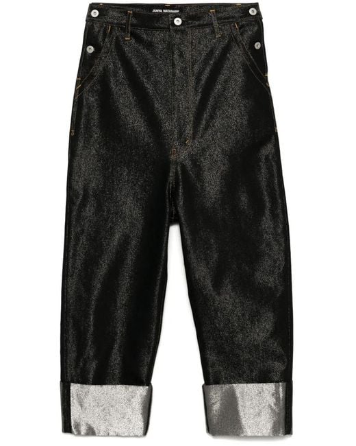 Junya Watanabe Black Lamé Jeans