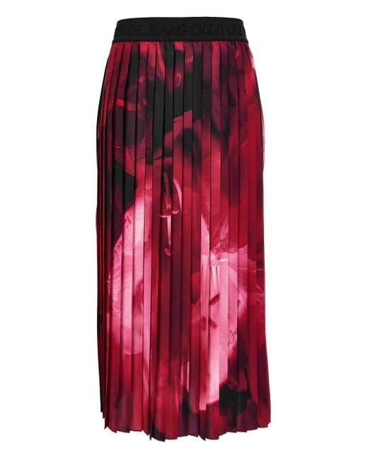 Versace Jeans Couture ローズプリント スカート Red