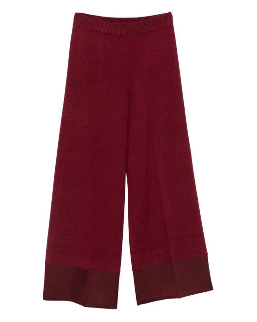 Twinset Red Block-Panel Trousers