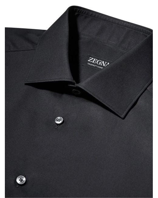 Zegna Black Trofeo Cotton Shirt for men