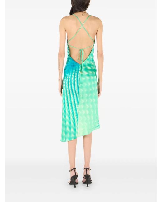 Roberto Cavalli Zijden Midi-Jurk in het Green