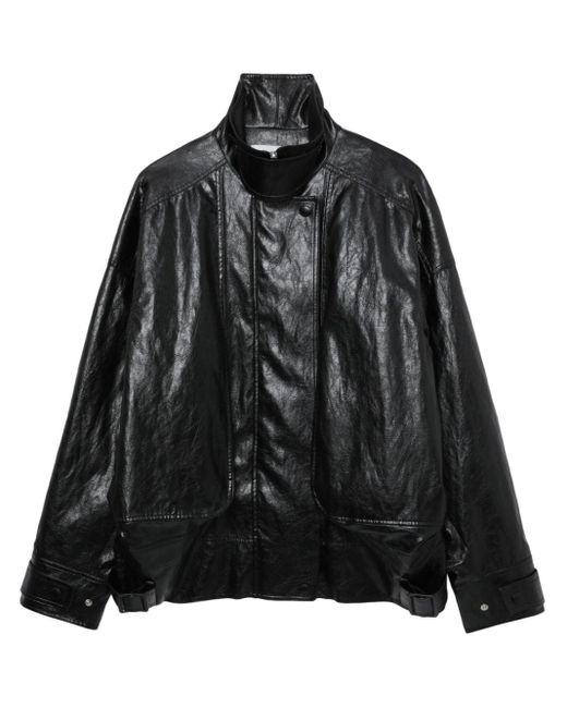 Low Classic Black Faux-leather Jacket