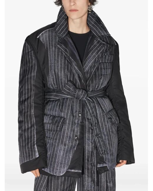 Jean Paul Gaultier Black Trompe-L'Oeil Padded Jacket