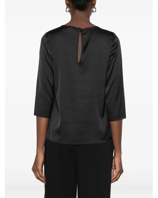 Imperial Black Three-Quarter Sleeve Top