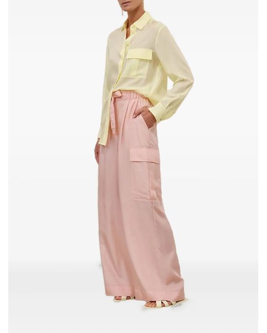Zimmermann Yellow Patch-Pocket Silk Shirt