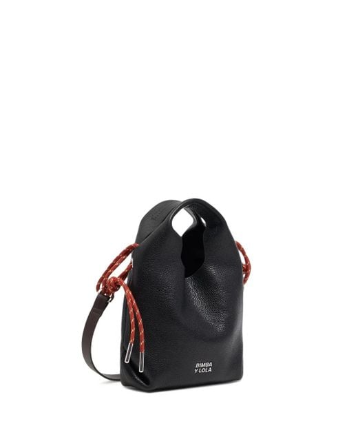 Bimba Y Lola Black Paper Tote Bag