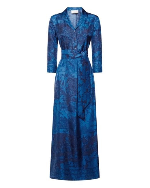 Pierre Louis Mascia ベルテッド ドレス Blue