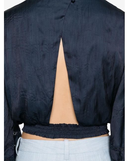 Blusa Con Maniche A Palloncino di Maje in Blue