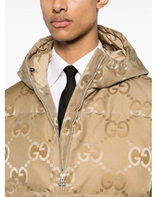 Gucci Natural Jumbo Canvas Down Jacket for men