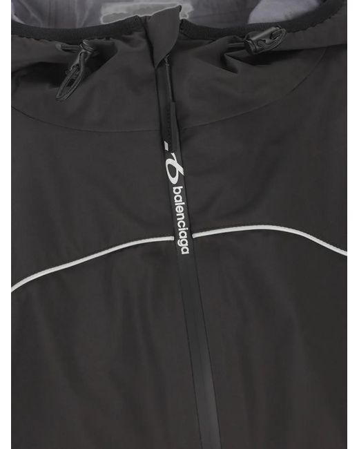 Balenciaga Black Hooded Cropped Jacket