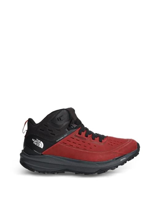 The North Face Red Exploris High-Top Lace-Up Performance Sneakers for men