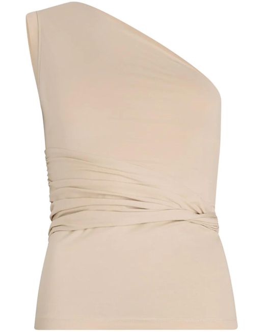 Patou Natural One-Shoulder Organic Cotton Top