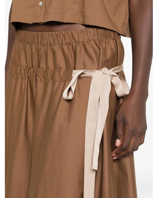 iBlues Brown Bow-Detail Midi Skirt