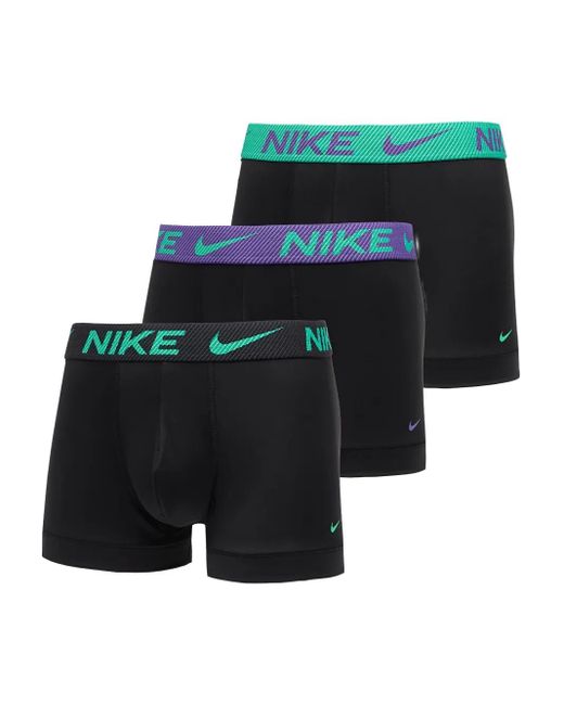 Nike Green Essential Micro Boxers (Pack Of Three) for men