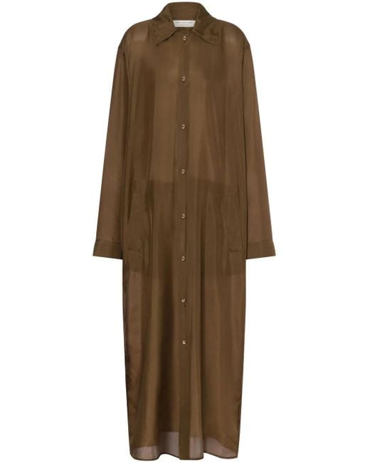 Philosophy Di Lorenzo Serafini Natural Habotai Silk Wash Long Coat