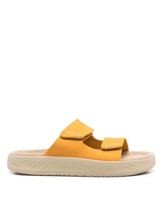 Sandali Slides Etna di Veja in Metallic