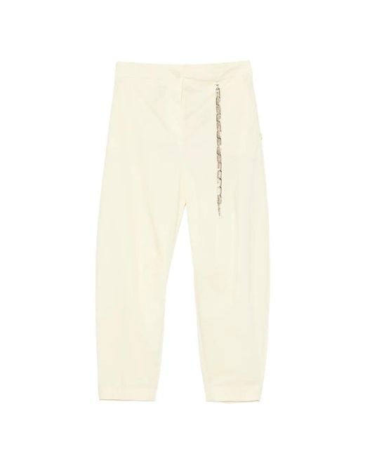 Circus Hotel White Chain-Embellished Trousers