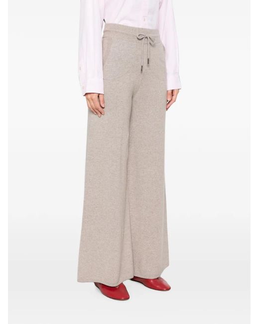Panicale Natural Drawstring Palazzo Pants