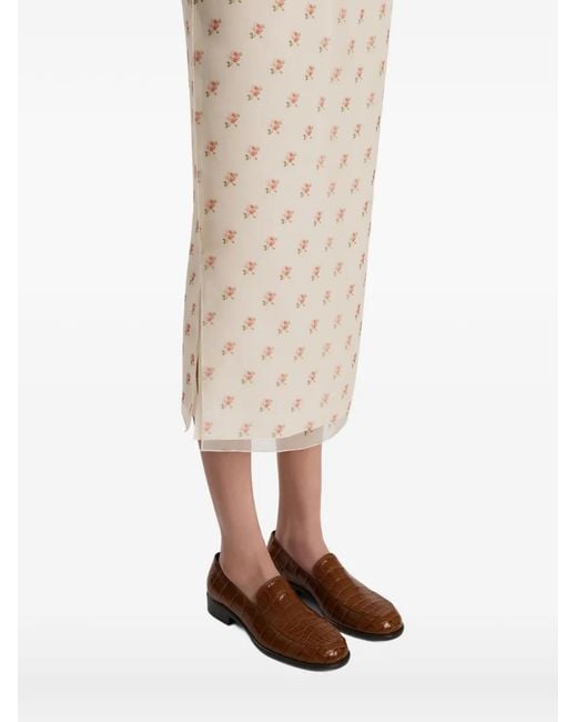 Khaite White Syndi Skirt