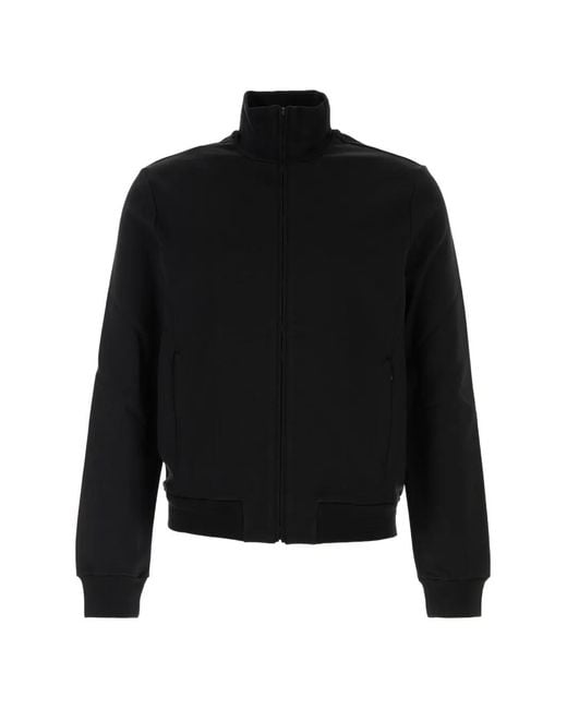 Gucci Black Silk Cotton Jersey Zip Jacket for men