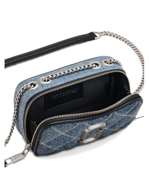 Marc Jacobs The Quilted Denim Chain Snapshot Bag in Blue | Lyst