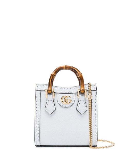 Gucci White Diana Mini-Tasche