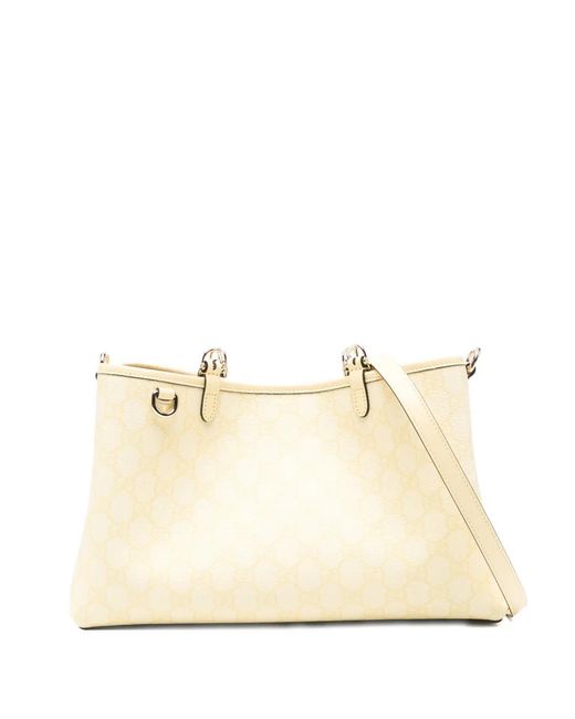 Gucci Natural Monogram-Pattern Tote Bag
