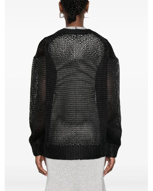Jil Sander オープンニット セーター Black