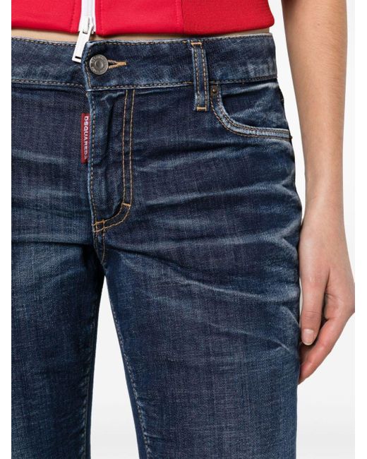 DSquared² Blue Halbhohe Bootcut-Jeans