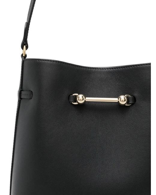 Strathberry White Corda Bucket Leather Tote Bag