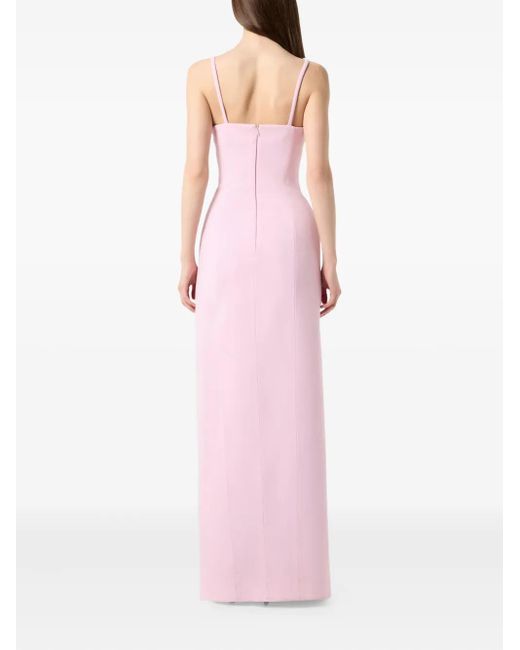 Blumarine Pink Maxikleid Mit Kristallverzierung