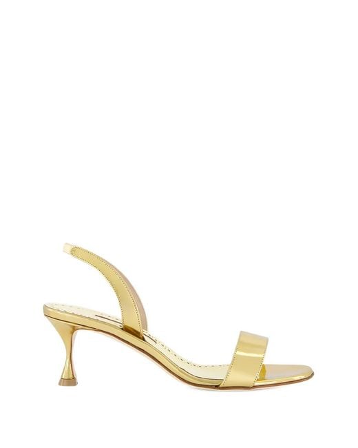 Manolo Blahnik Metallic 50Mm Cupisanpla Sandals