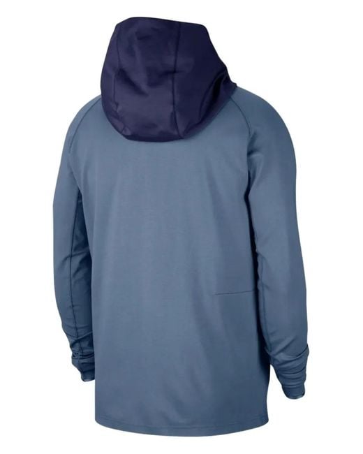 Nike Blue Long-Sleeves Full-Zip Hoodie for men