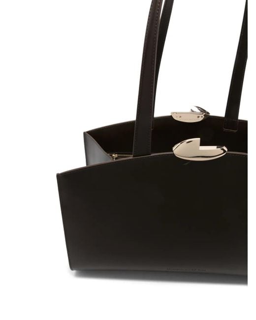 Benedetta Bruzziches Brown Schultertasche mit abgerundetem Saum