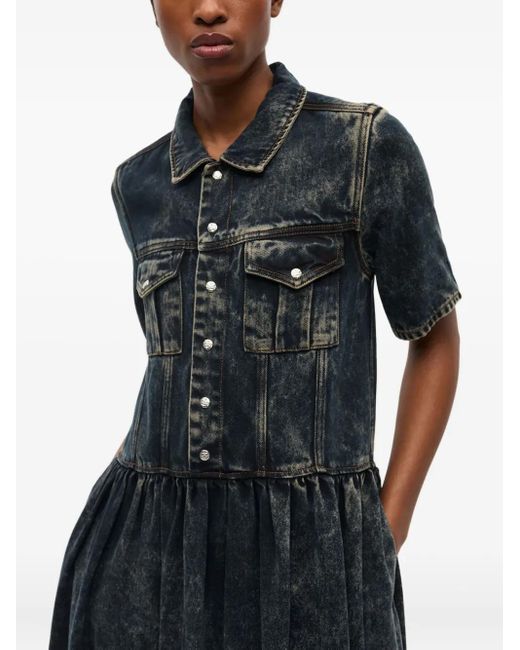 ganni denim midi dress Ganni Denim Midi Dress