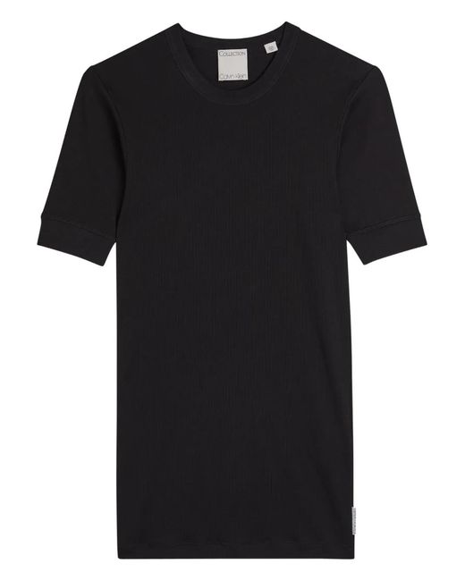 Calvin Klein Black Aubriella Ribbed T-Shirt