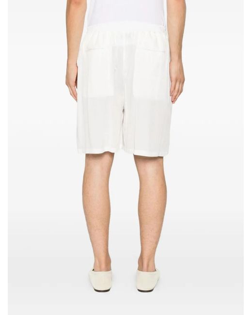 MARSĒM White Elasticated-Waistband Shorts for men