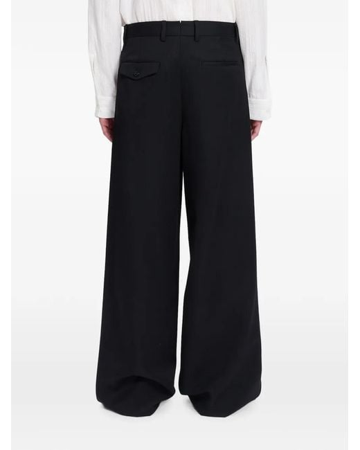 Ann Demeulemeester Black Franck Wide-Leg Trousers for men