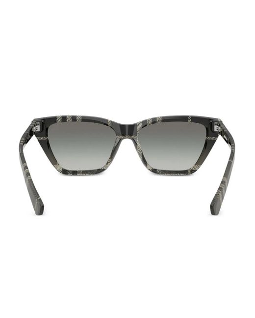 Burberry Gray Check-Pattern Cat-Eye Sunglasses