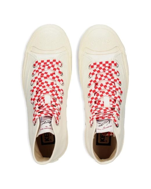 KENZO Natural Hoshi High-Top Sneakers